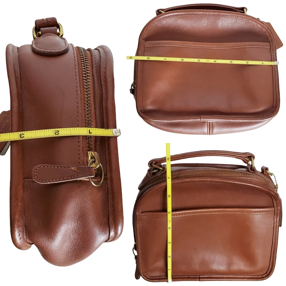 Vintage coach G6C-9991 leather lunch bag shoulder bag handbag brown - Picture 13 of 16